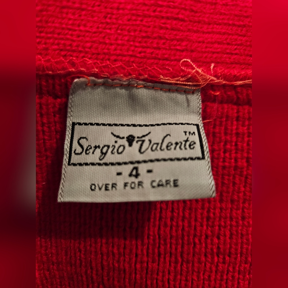 1980's Vintage Sergio Valente Cardigan Sweater Size 4 - Picture 7 of 8